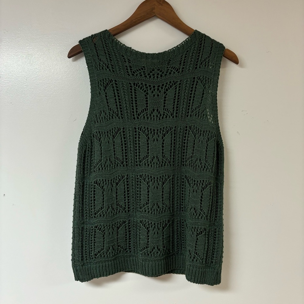 Marisa & Marie Olive green Knit Top boho preppy medium